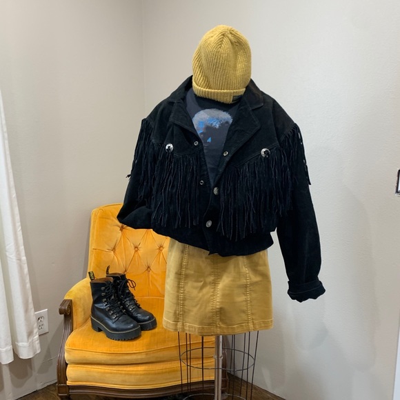 Vintage 80s western leather jacket - Picture 1 of 14